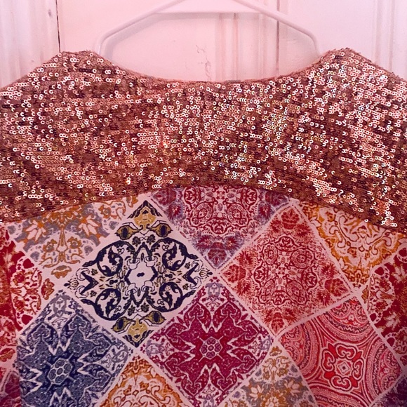 Sachin + Babin- Anthropologie Sequined Tunic/Kimono - Picture 1 of 4